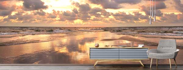 Fototapeta plaża o zachodzie słońca